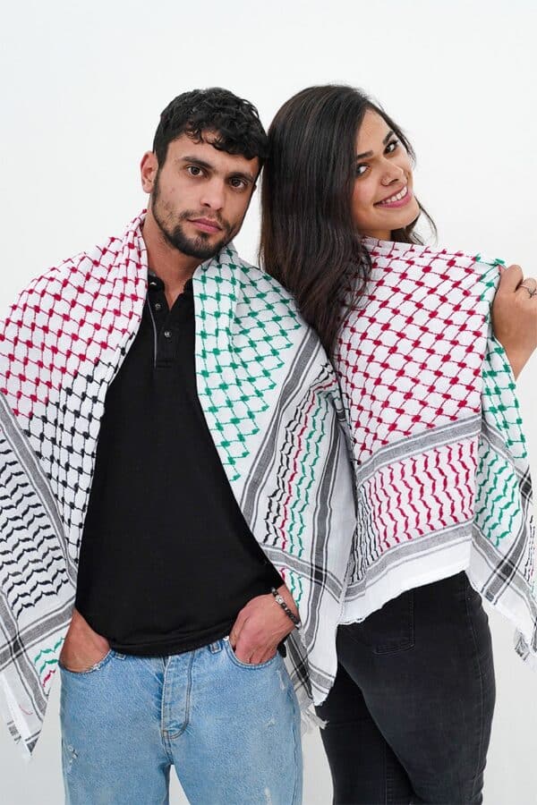 Kufyia com as Cores da Bandeira da Palestina - Loja Al Baraka