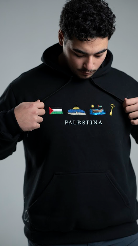 Moletom Bordado Simbolos Palestinos - Loja Al Baraka
