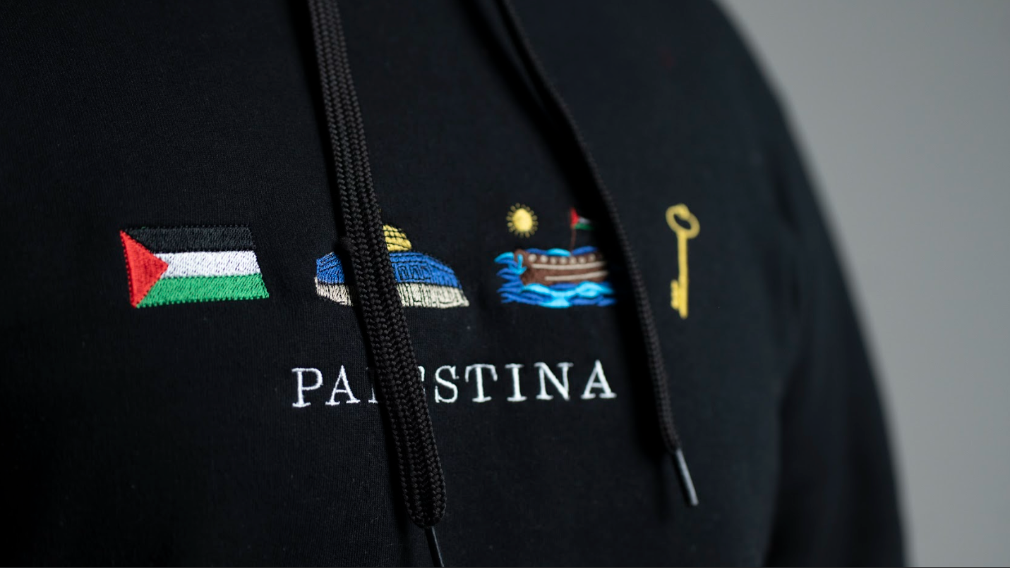 Moletom Bordado Simbolos Palestinos - Loja Al Baraka