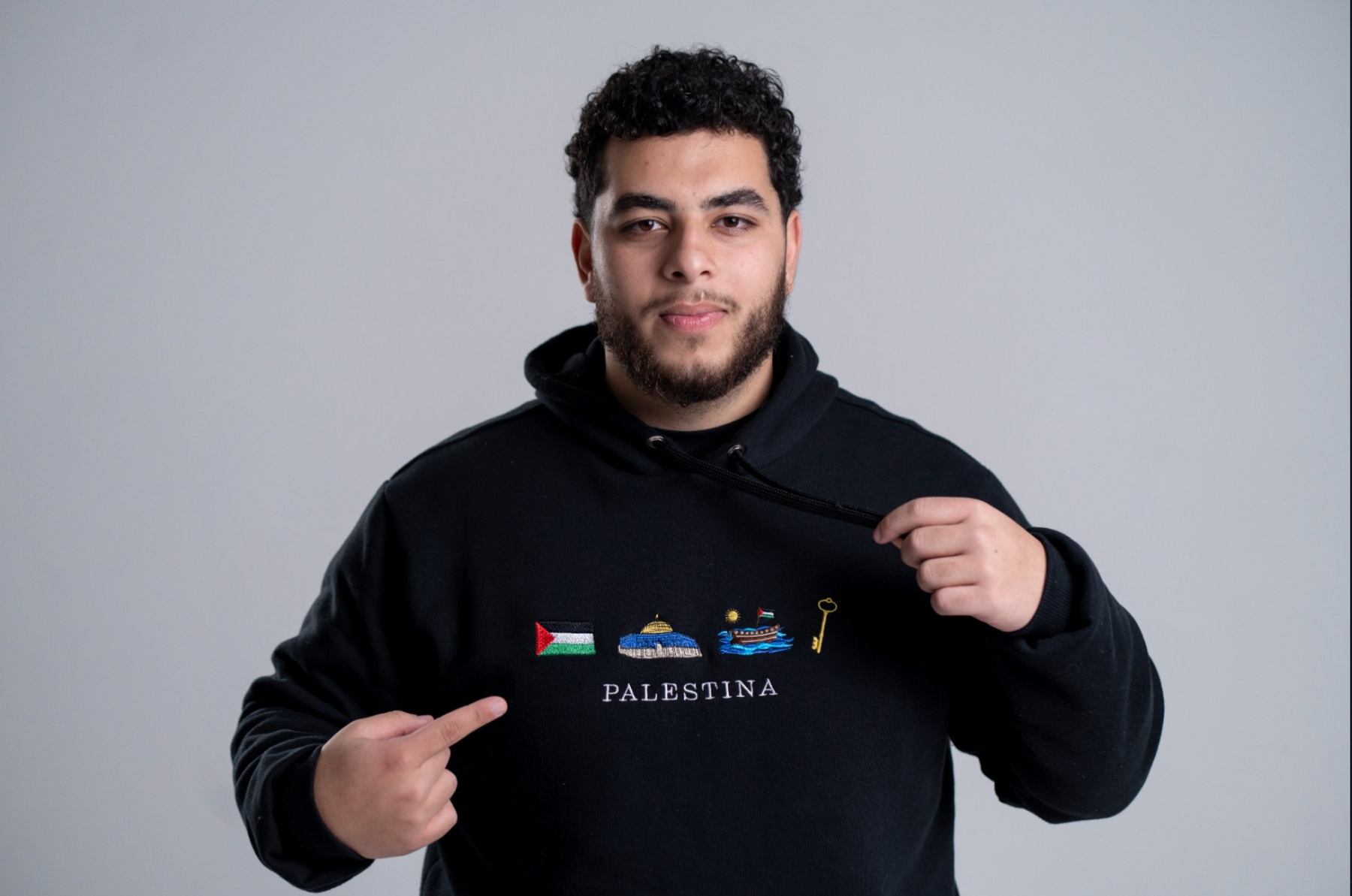 Moletom Bordado Simbolos Palestinos - Loja Al Baraka