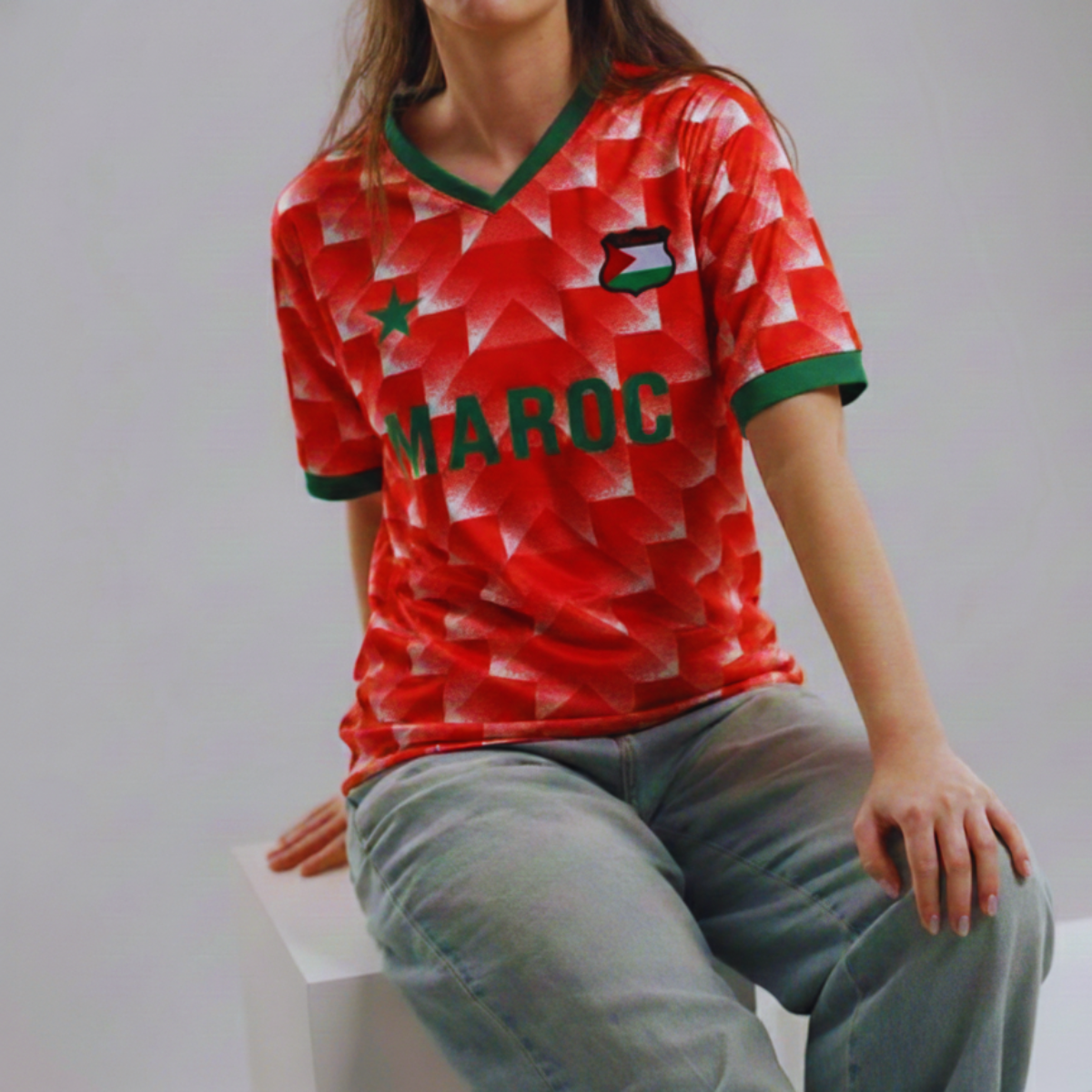 Camiseta Retro Palestina x Marrocos - Loja Al Baraka