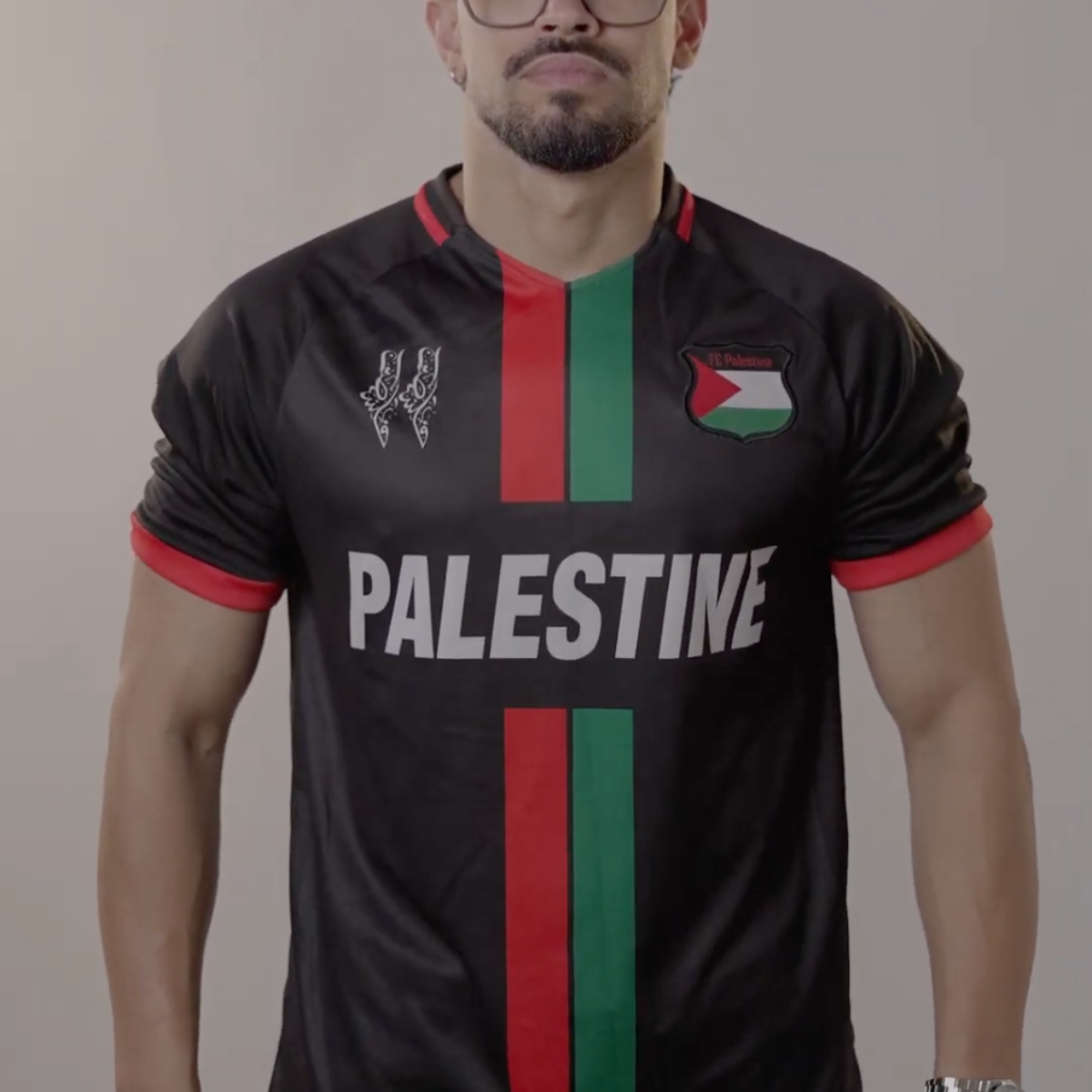 Camiseta da Seleção Palestina De Futebol Preta - Loja Al Baraka