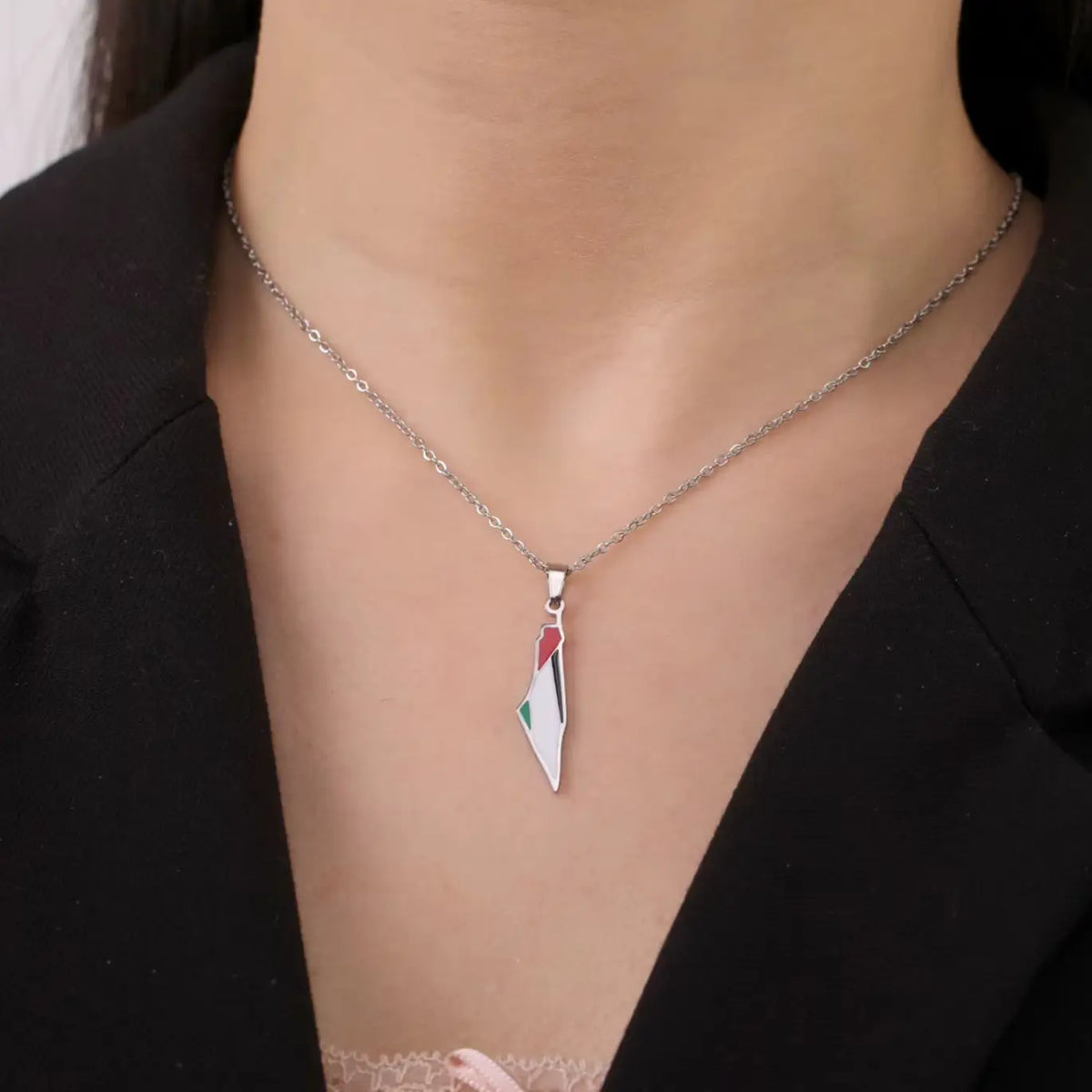 Colar do Mapa da Palestina - Loja Al Baraka