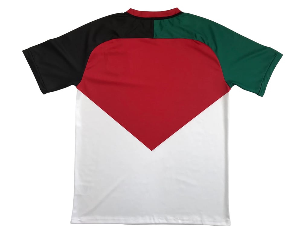 Camiseta de futebol com as cores da Bandeira Palestina - Loja Al Baraka