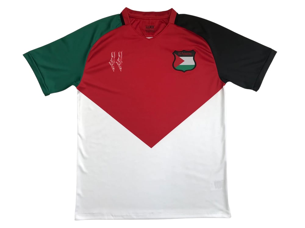 Camiseta de futebol com as cores da Bandeira Palestina - Loja Al Baraka