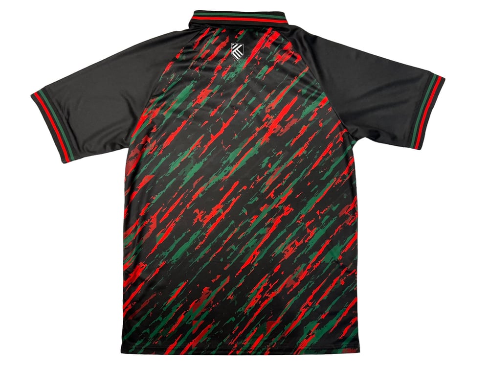 Camiseta de futebol Palelstina decorada com respingos de tinta - Loja Al Baraka