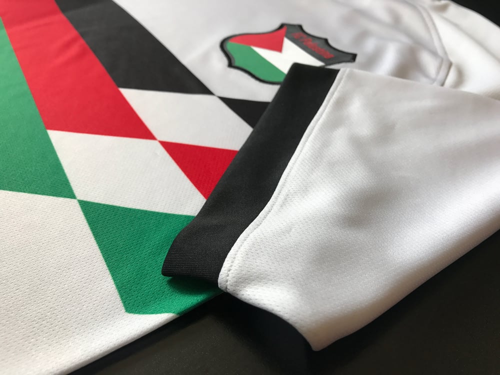 Camiseta de futebol retrô branca Palestina (nova temporada)