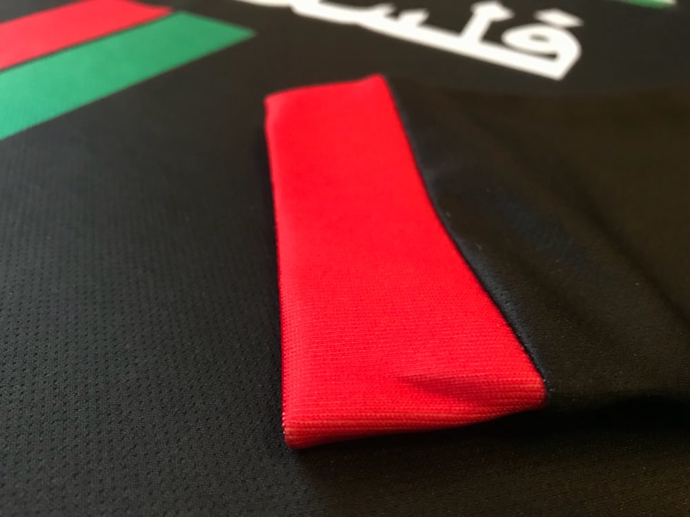 Camiseta Manga Longa De Futebol Palestina Preta Listrada - Loja Al Baraka