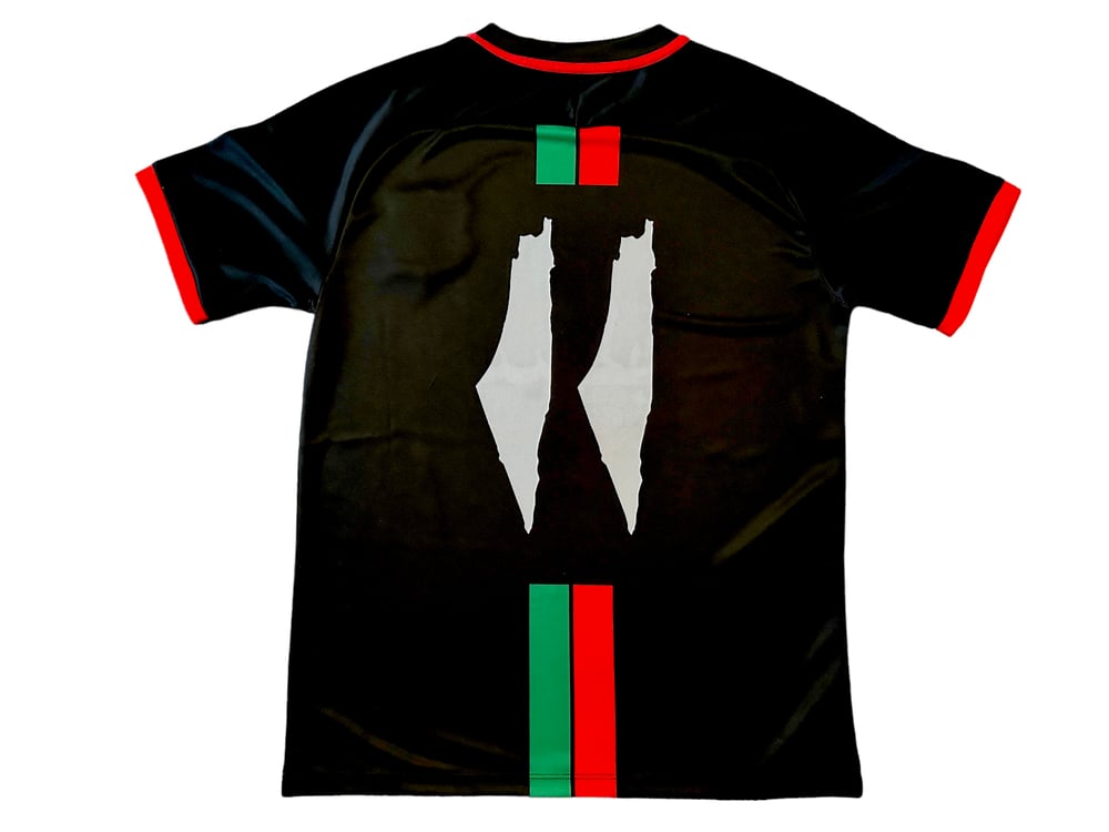 Camiseta da Seleção Palestina De Futebol Preta em Árabe - Loja Al Baraka