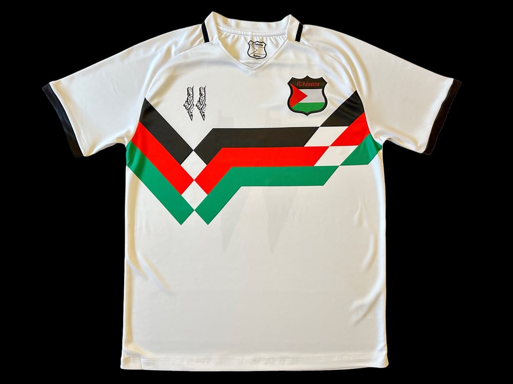 Camiseta de futebol retrô branca Palestina (nova temporada)