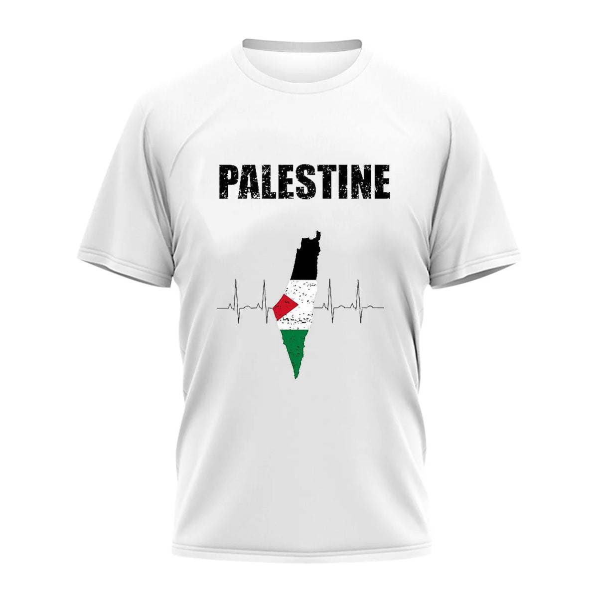 Camiseta Palestina Com Mapa Estampado - Loja Al Baraka