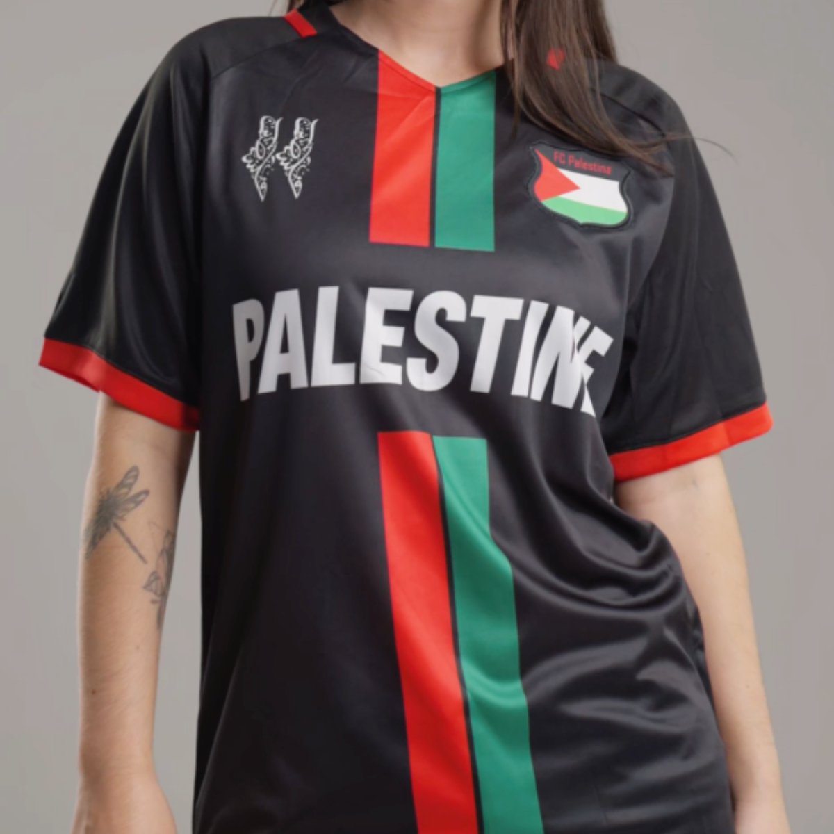 Camiseta da Seleção Palestina De Futebol Preta - Loja Al Baraka