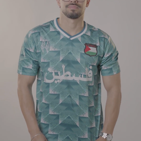 Camiseta de futebol retrô verde Palestina
