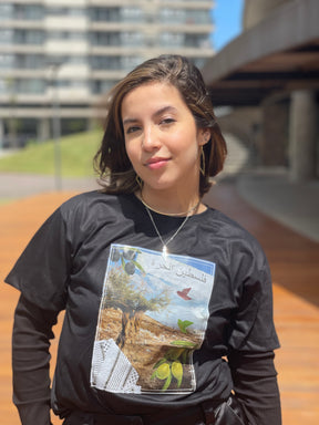 Camiseta com Símbolos de Resistencia Palestina - Loja Al Baraka - EM ESTOQUE