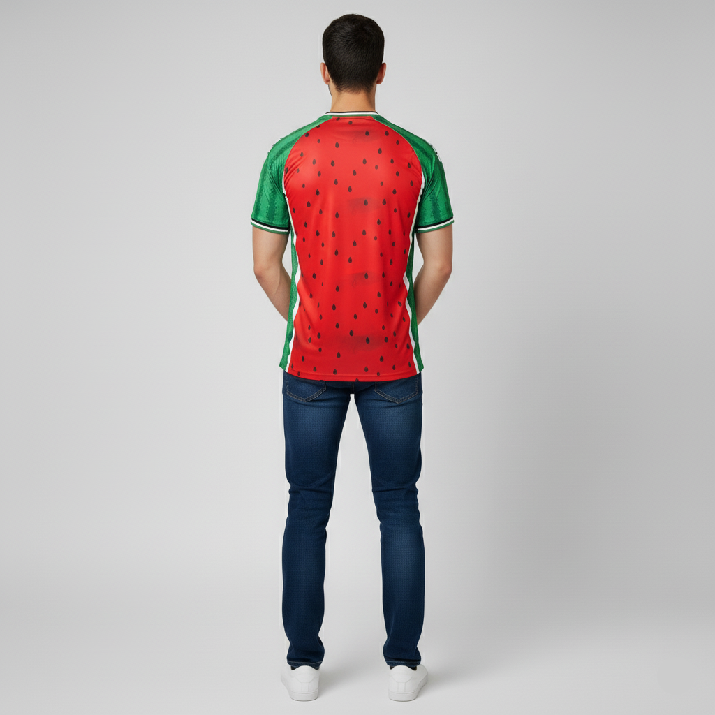 Camiseta da Seleção Palestina Melancia Lançamento 2025 - Loja Al Baraka