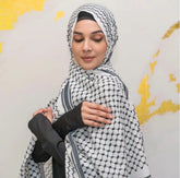 Hijab em Modelo de Kufyia - Loja Al Baraka