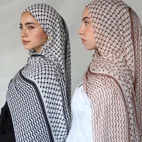 Hijab em Modelo de Kufyia - Loja Al Baraka