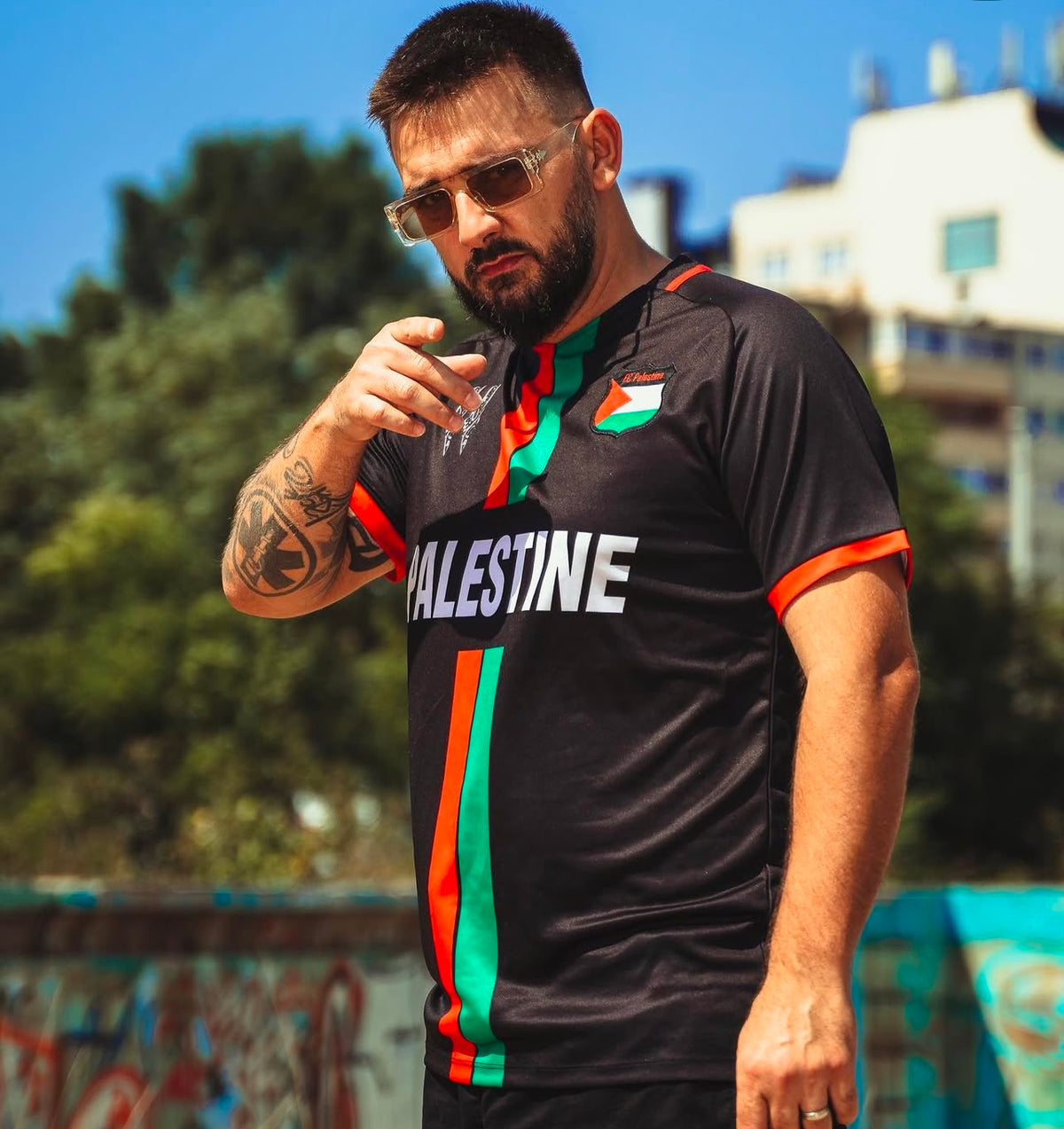 Camiseta da Seleção Palestina De Futebol Preta - Loja Al Baraka