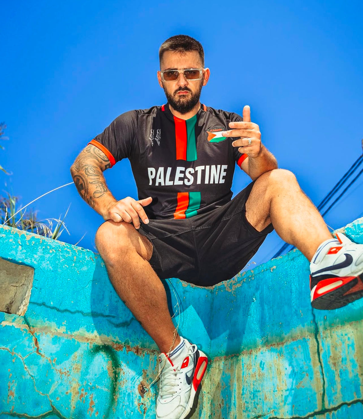 Camiseta da Seleção Palestina De Futebol Preta - Loja Al Baraka