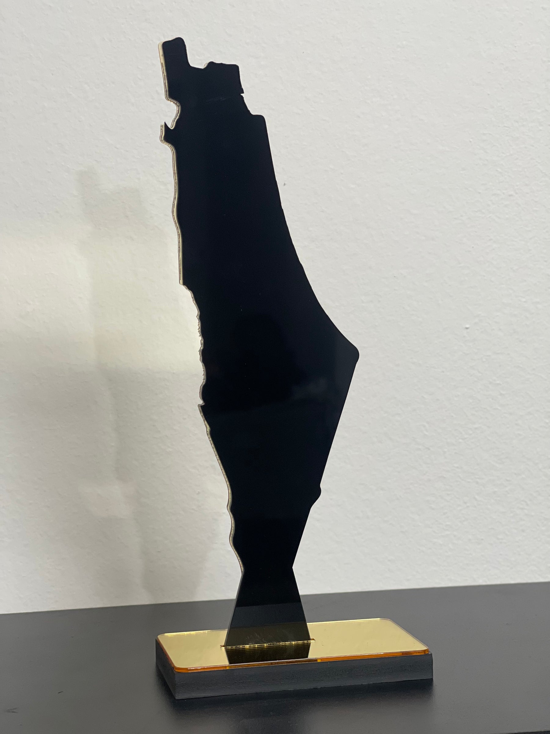 Decoração Do Mapa Original da Palestina - Dourado - Loja Al Baraka
