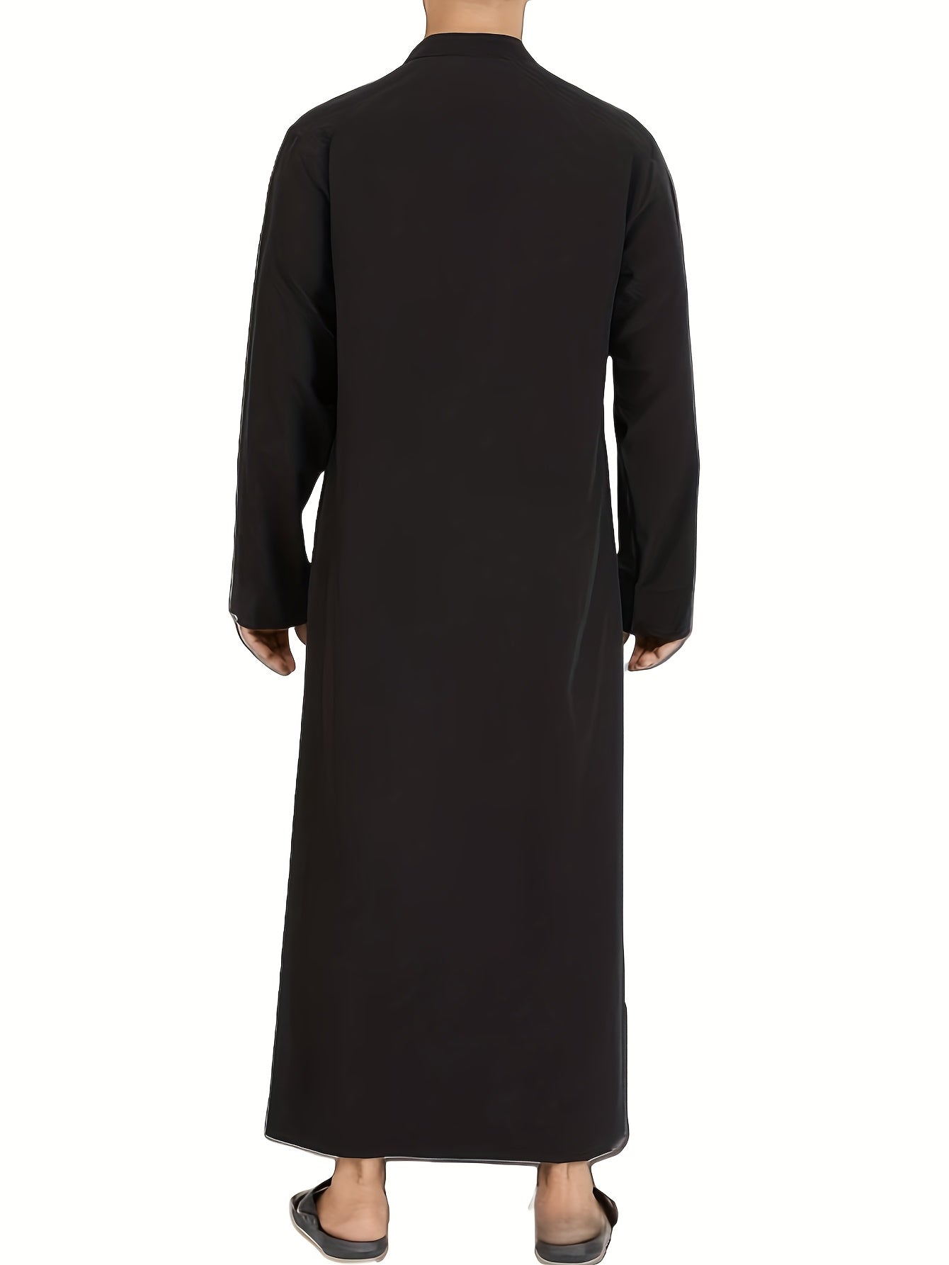 Abaya Árabe Com a Gola Fechada e Botão - Loja Al Baraka
