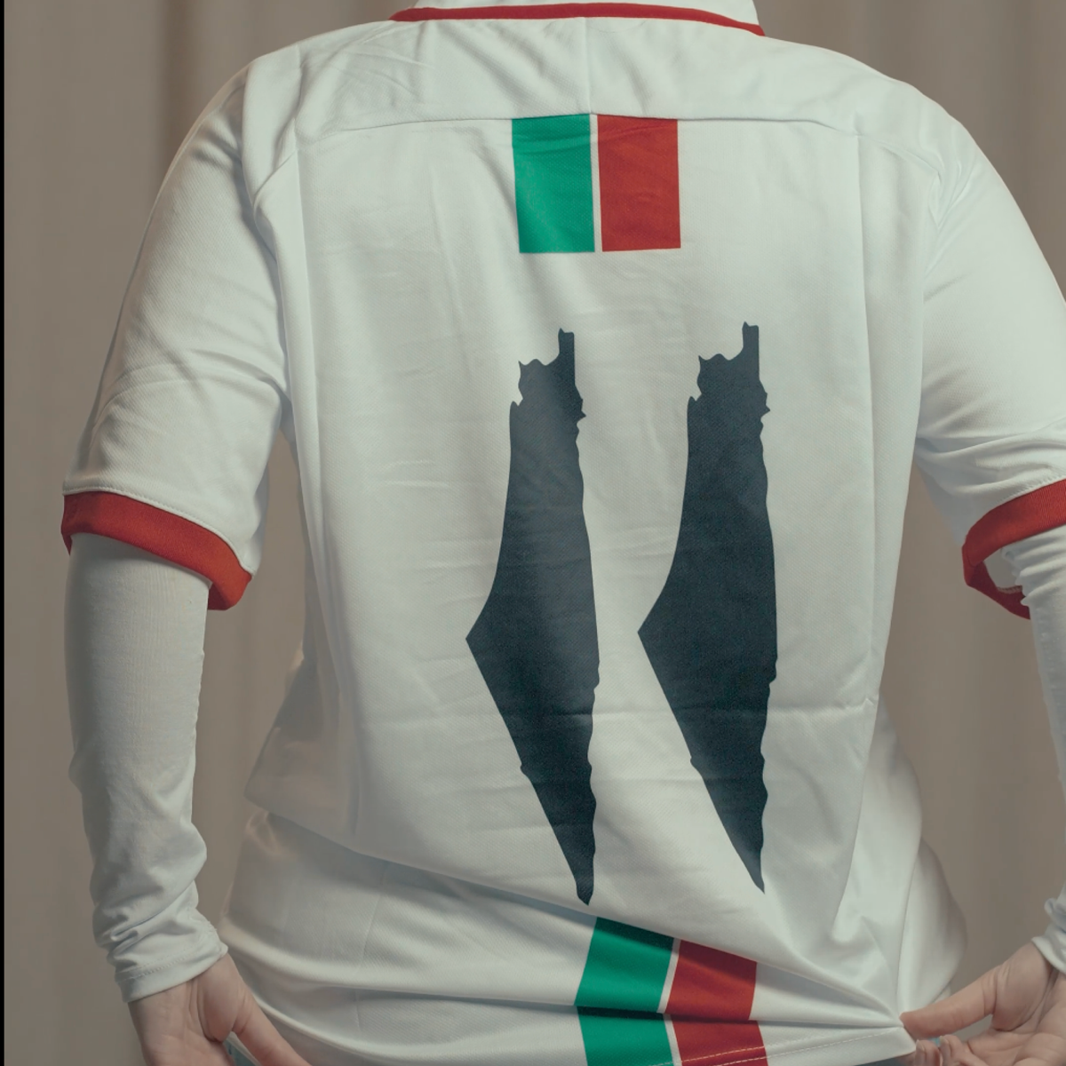 Camiseta da Seleção Palestina De Futebol Branca - Loja Al Baraka