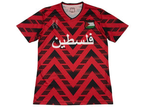Camisa de Futebol Palestina Retrô (Vermelho/Preto)