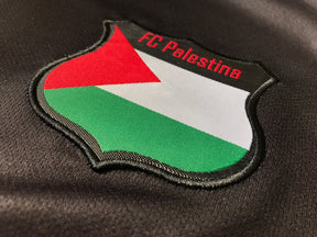 Camiseta Manga Longa De Futebol Palestina Preta Listrada - Loja Al Baraka