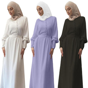 Abaya Muslimah Feminina De Manga Comprida - Loja Al Baraka